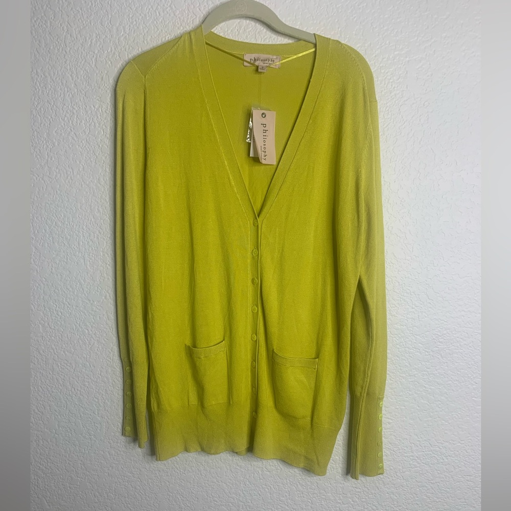 Philosophy Women's Lime Green Cardigan